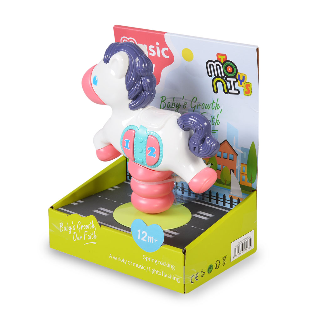 Jucarie Poni Baby Pony Girl cu Muzica si Lumini Moni - imagine 3