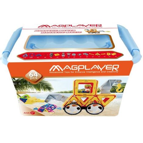 Magplayer Joc Magnetic 64 Piese - Dezvoltă Creativitatea