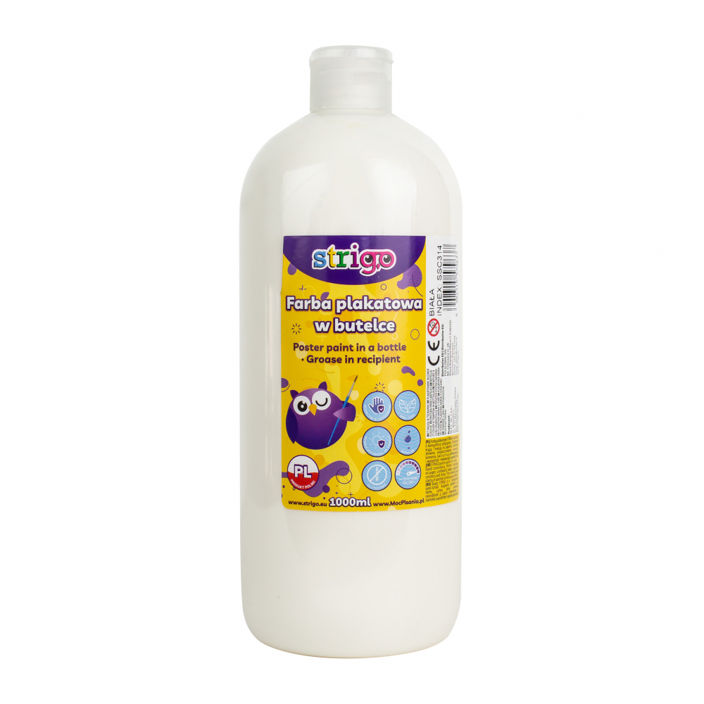 Guașă Strigo Alb 1000 ml | Acoperire Puternică