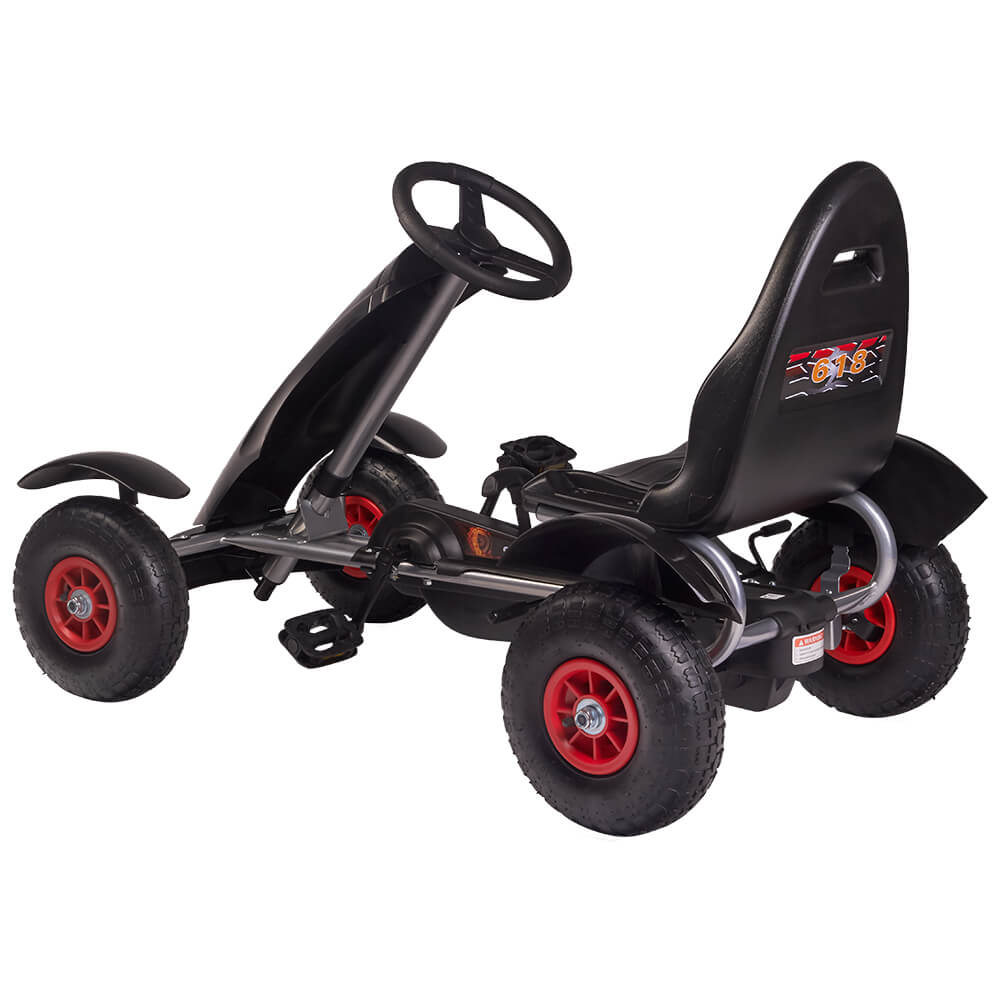 Kart cu pedale F618 Air Negru Kidscare - imagine 2
