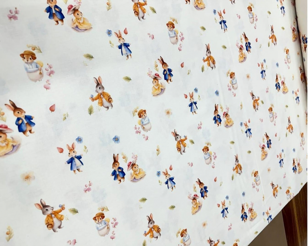Cearsaf Peter Rabbit Nichiduta Bumbac Premium - imagine 2