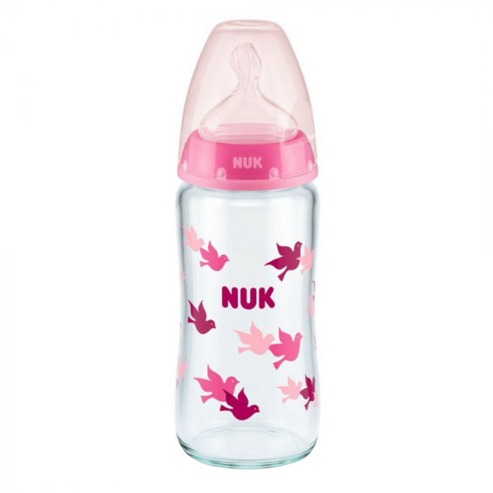 Biberon Nuk First Choice 240ml Control Temp Roz