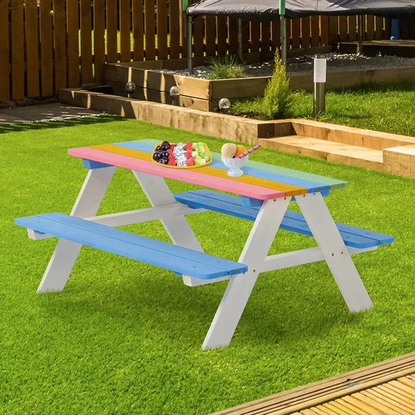 Set masuta cu bancute Rainbow Ginger Home - imagine 3
