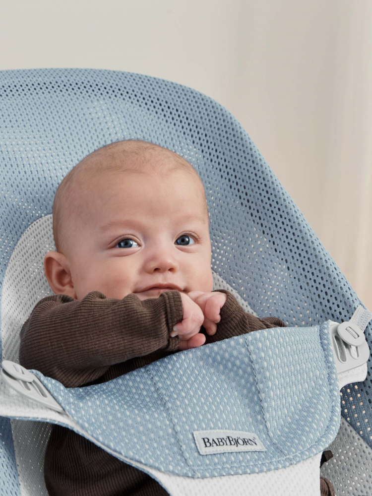 Balansoar Babybjorn Balance Soft, Albastru, Ergonomic