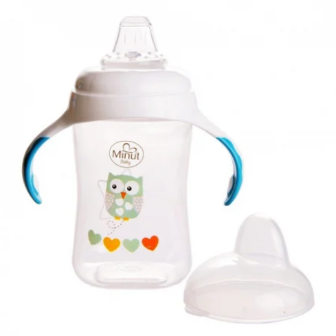 Cana Minut Baby 300ml cu manere silicon verde - imagine 2