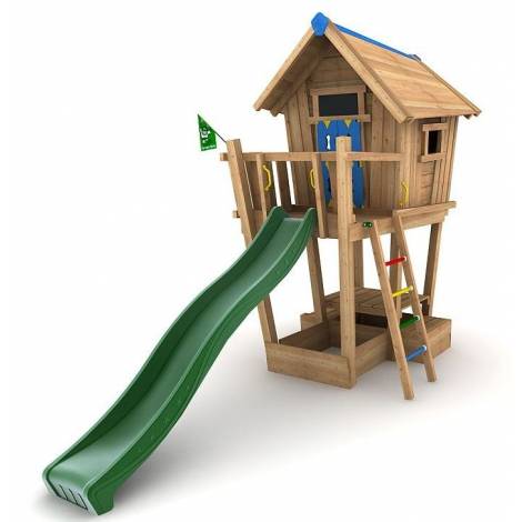 Complex Joacă Crazy JungleGym, Casuță cu Tablă, Exterior - imagine 4