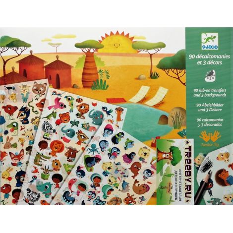 Scene Djeco Savana - Joc Abtibilduri 4-8 Ani