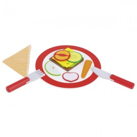 Set joacă Mic dejun Goki, 26 piese lemn - imagine 2