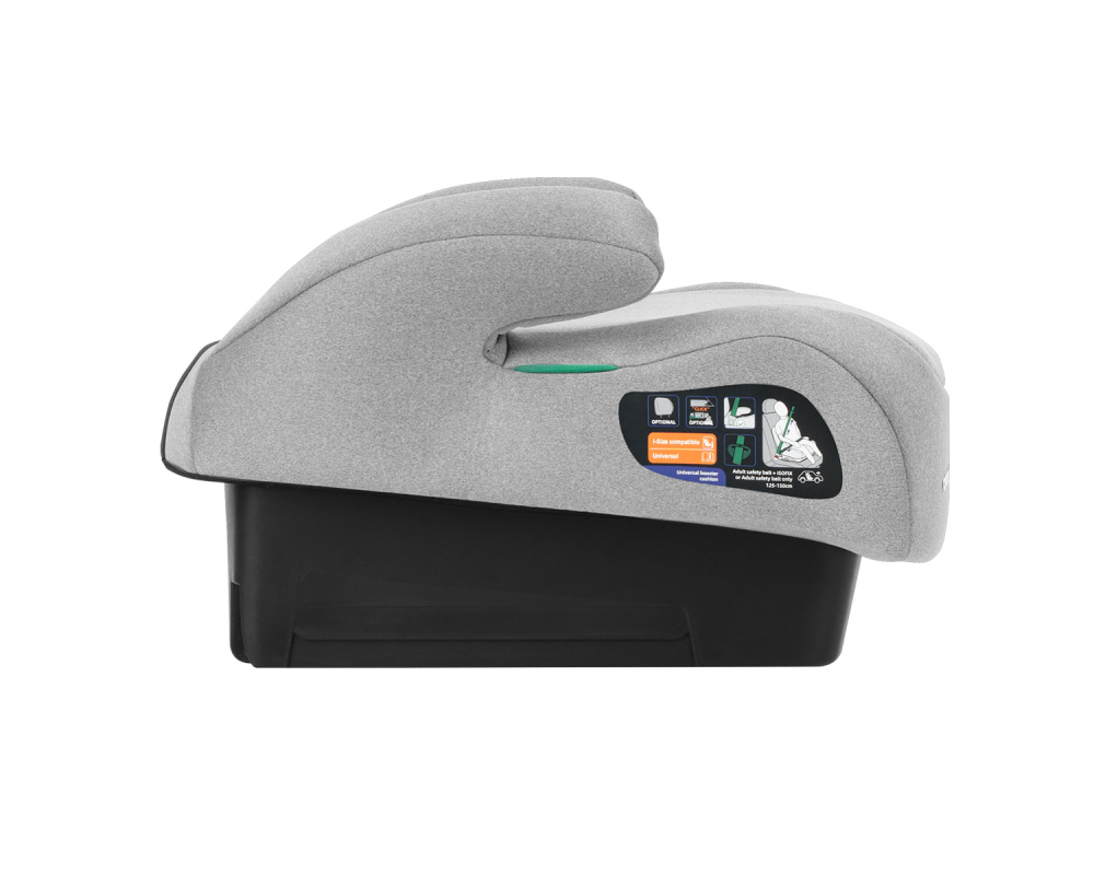 KikkaBoo i-Go i-Size Inaltator Auto Light Grey - imagine 2