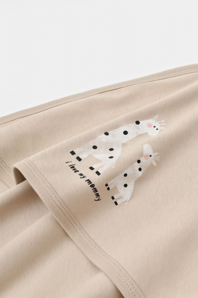 Paturica Bumbac Organic Girafa Mink Babycosy - imagine 3