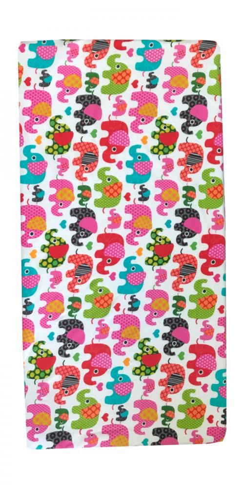 Cearsaf Bumbac Satinat Elefantei Roz 140x70 Deseda