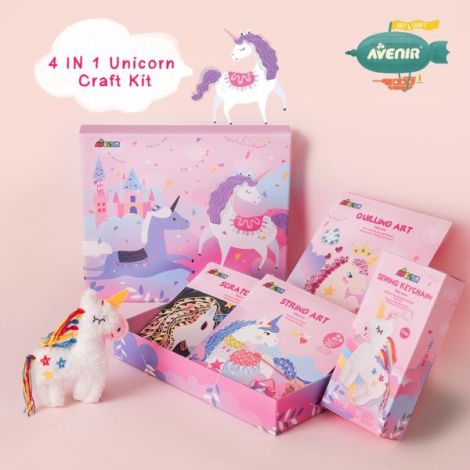 Set creativ 4 în 1 Unicorni Avenir | Arta & Joc - imagine 3