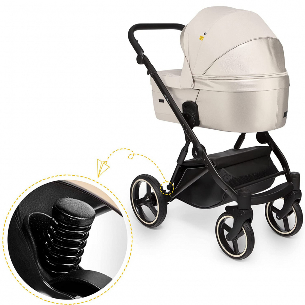 Carucior 2 in 1 Skiddou Oslo+ Bej, Confort Premium - imagine 7