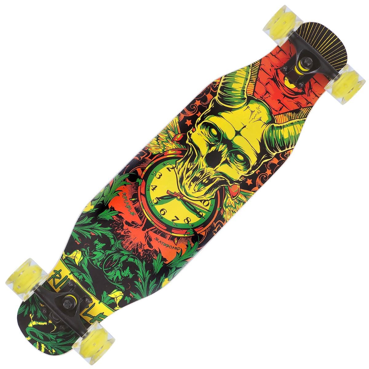 Longboard Action One Roti Luminoase, Galben, 80x20 cm
