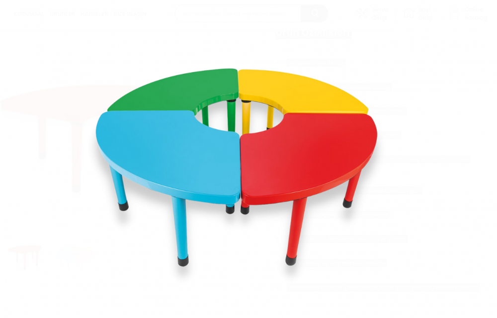 Masuta Pilsan Happy Table Red Inaltime Reglabila