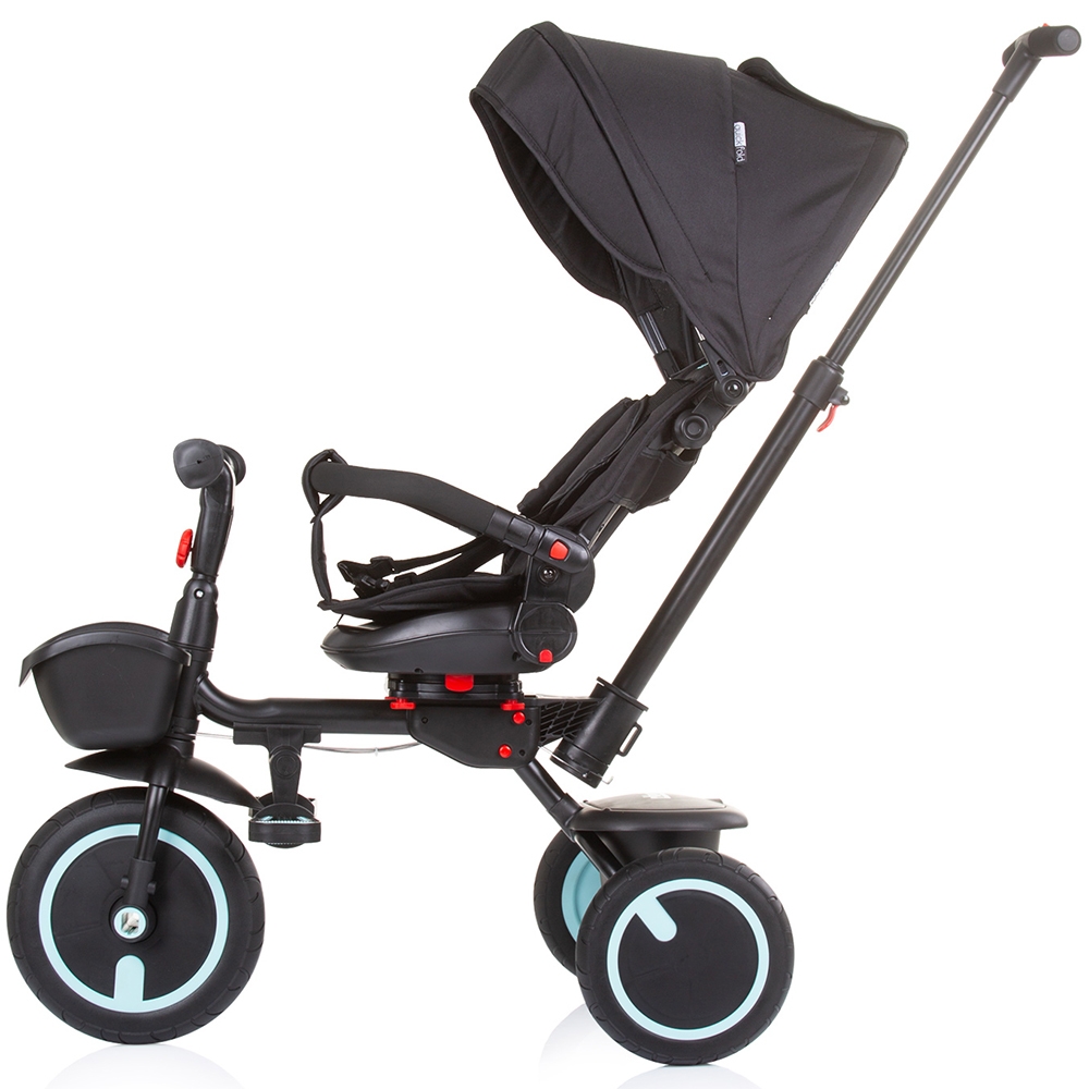 Tricicleta Chipolino Quick Fold Ebony, Pliabila, Sezut Reversibil - imagine 3
