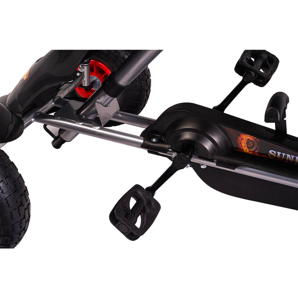 Kart cu pedale F618 Air Negru Kidscare - imagine 4