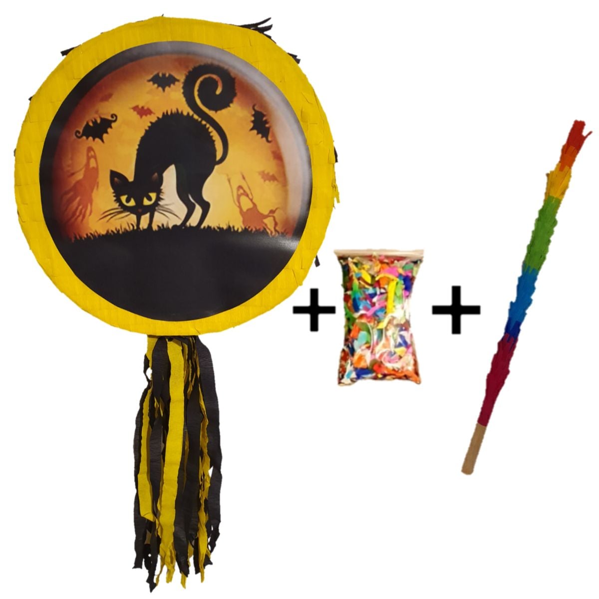 Pinata Pisica Speriata PinaStar cu Bat si Confetti