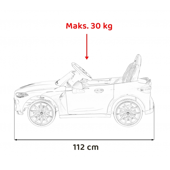 Masinuta Electrica BMW M4 Alb 70W cu Telecomanda - imagine 8