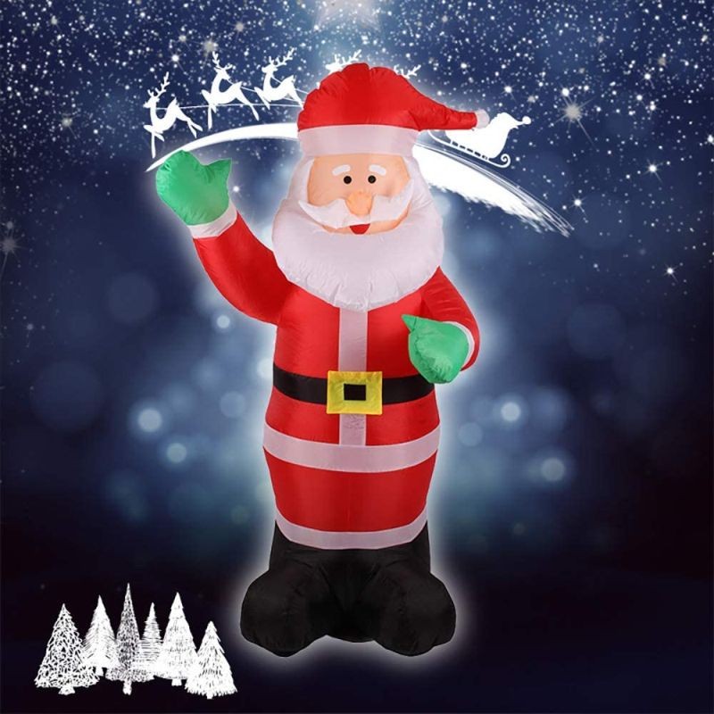 Figurină Moș Crăciun gonflabil 180cm LED Procart - imagine 5