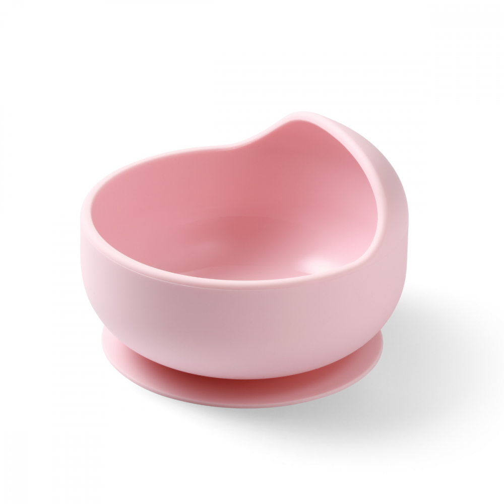 Bol silicon cu ventuza Babyono roz, antrenament mâncare - imagine 5