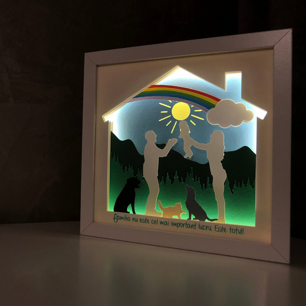 Tablou Luminos Părinți și Copii 052 | Noorhandmadeatelier