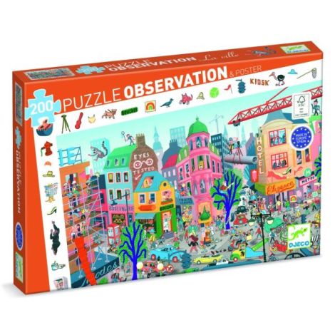 Puzzle Observatie Orasul Djeco 200 piese