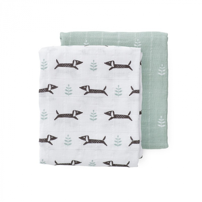 Set 2 Paturici Muselina Fresk Bumbac Organic 70x60 cm