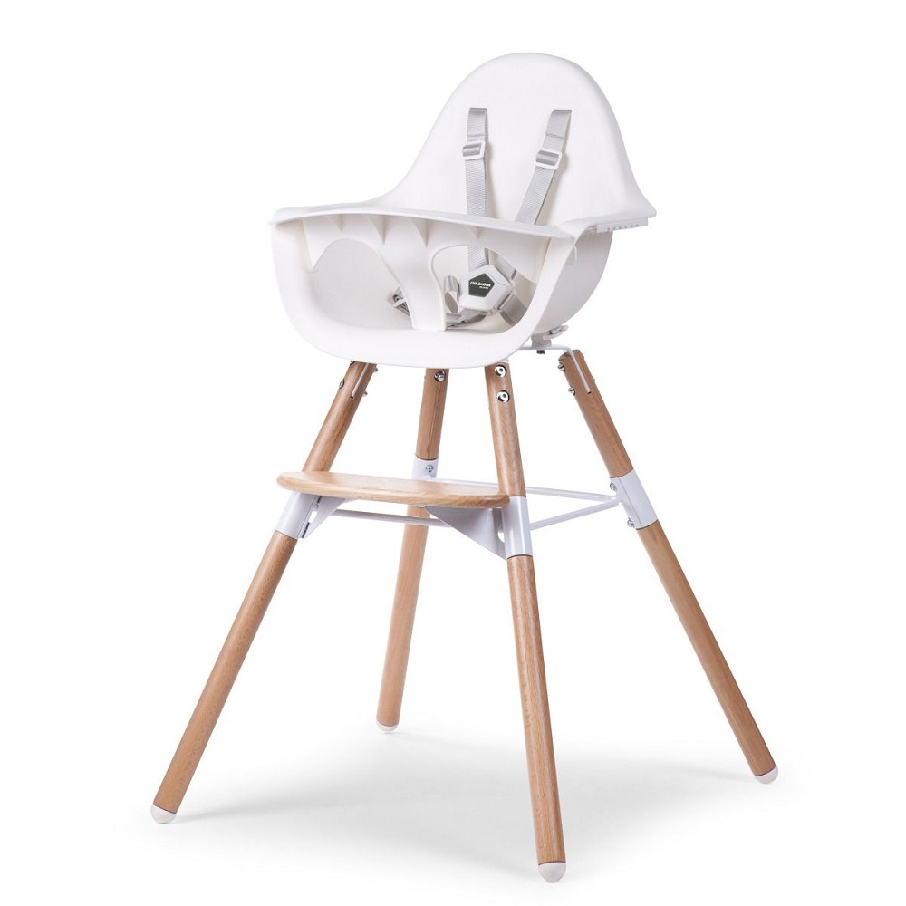 Scaun de masa reglabil Childhome Evolu 2, Natural/Alb - imagine 7
