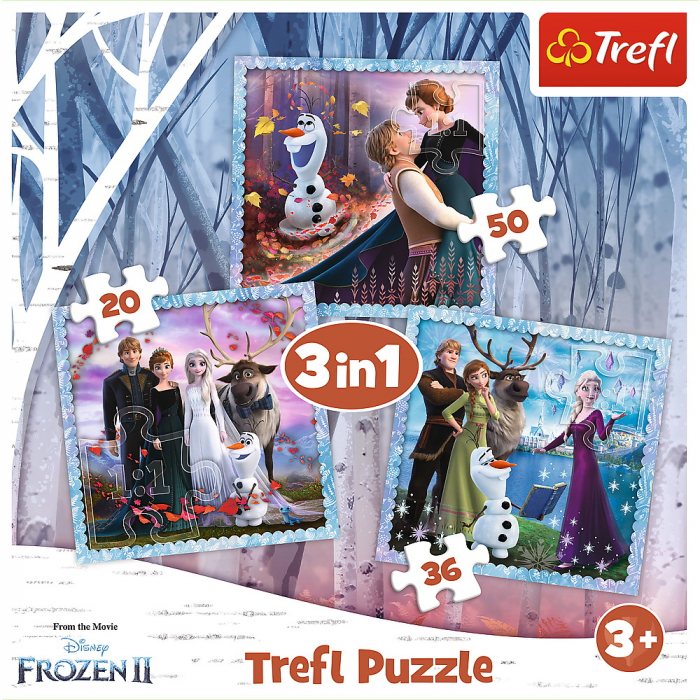 Puzzle Trefl Frozen 2 3in1 - Dezvoltare Creativitate