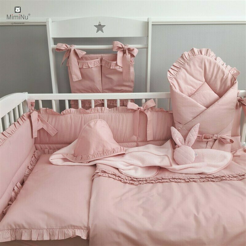 Set Lenjerie Patut MimiNu Royal 5 Piese, Roz - imagine 5