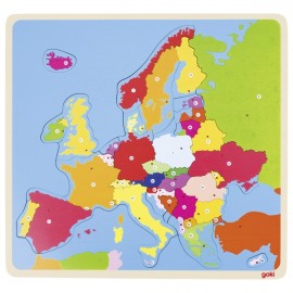 Puzzle Lemn Harta Europei Goki 35 Piese
