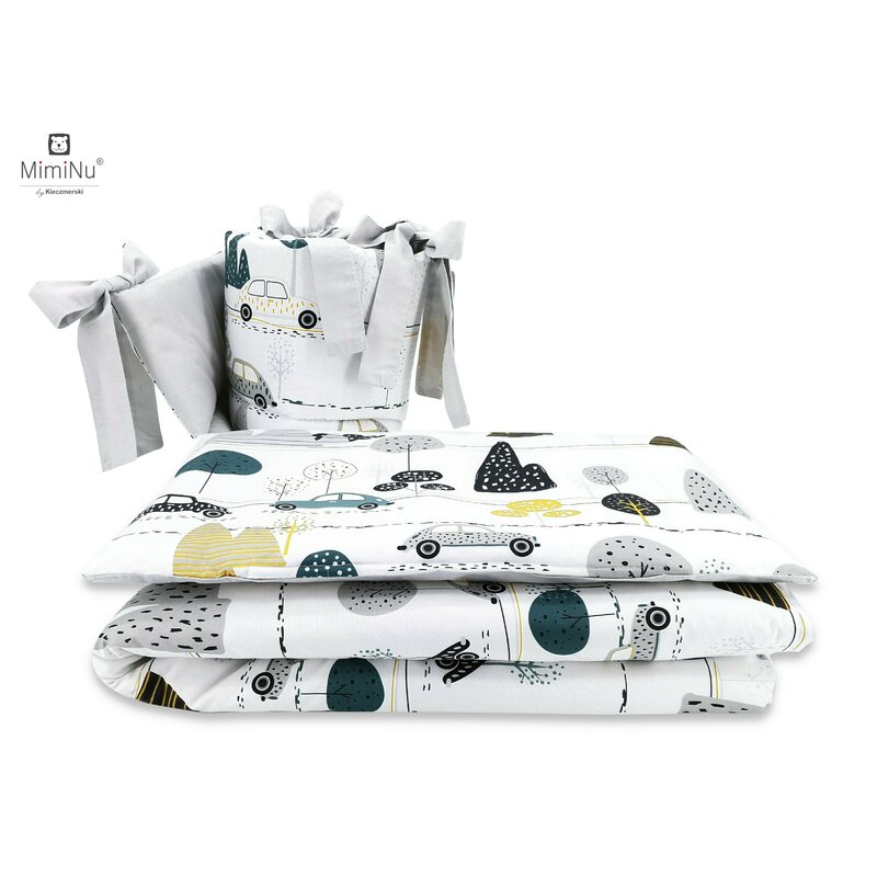 Lenjerie Patut 3 Piese Miminu cu Protectie - imagine 2