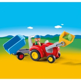 Playmobil 1.2.3 Tractor cu Remorcă - imagine 3