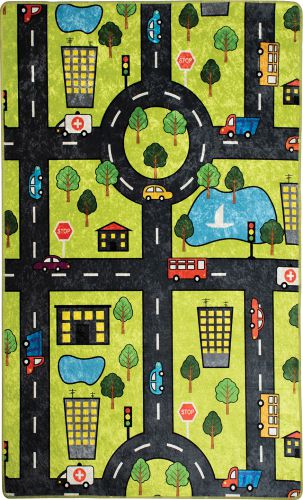 Covor Antiderapant Copii Chilai Home Green City - imagine 2