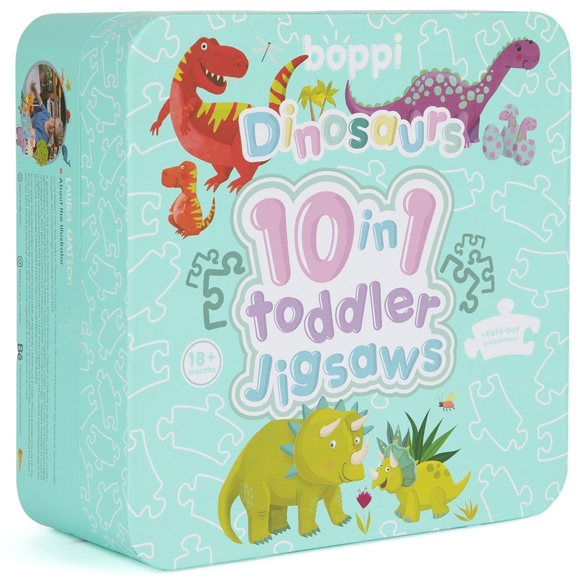 Puzzle Progresiv Dinozauri Boppi, 10 in 1