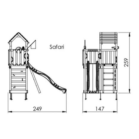 Complex Joacă Safari Jungle Gym, Lemn, 2733.9 RON - imagine 3