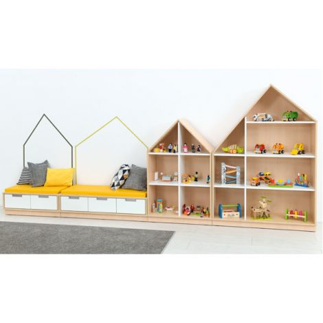 Dulap-bancută Quadro 3 locuri Moje Bambino - Depozit eficient - imagine 3