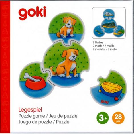 Goki Puzzle Animale - Joc Educativ din Lemn - imagine 2