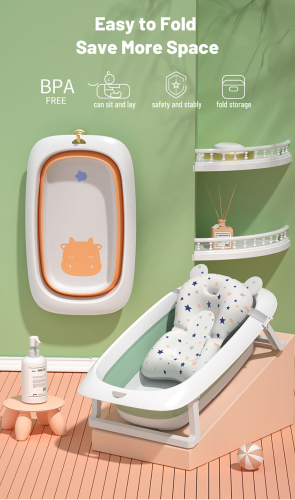 Cadita Pliabila Little Mom Happy Cow, 82x51cm - imagine 2