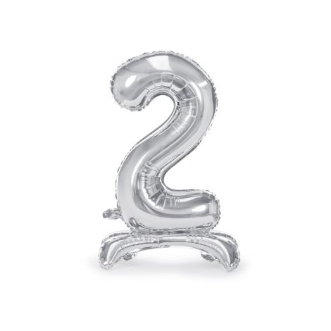 Balon Folie Cifra 2 Argintiu Party Deco