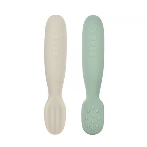 Set 2 Linguri Silicon Beaba - Ergonomice - imagine 2