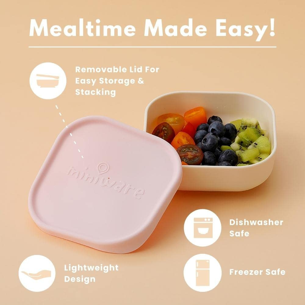 Miniware Snack Bowl Vanilla, Bol Gustări Bebeluși - imagine 3