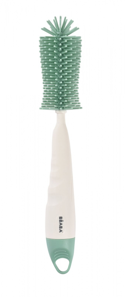 Perie Silicon Beaba 2in1 Sage Green - Curățare Eficientă - imagine 6
