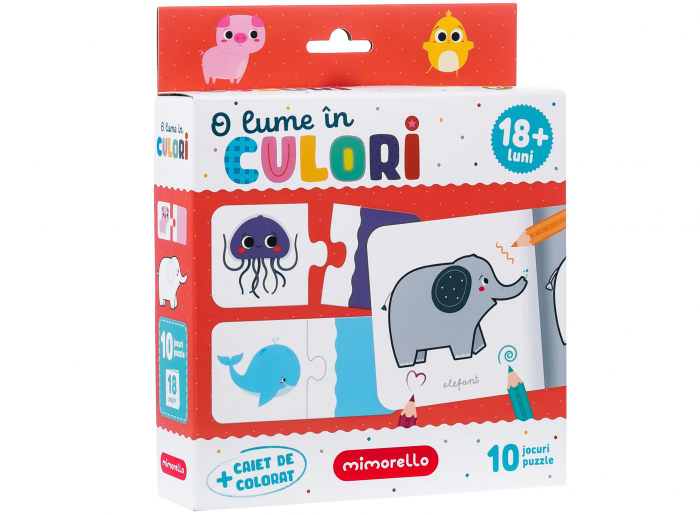 Mimorello Joc Puzzle și Colorat O lume în culori