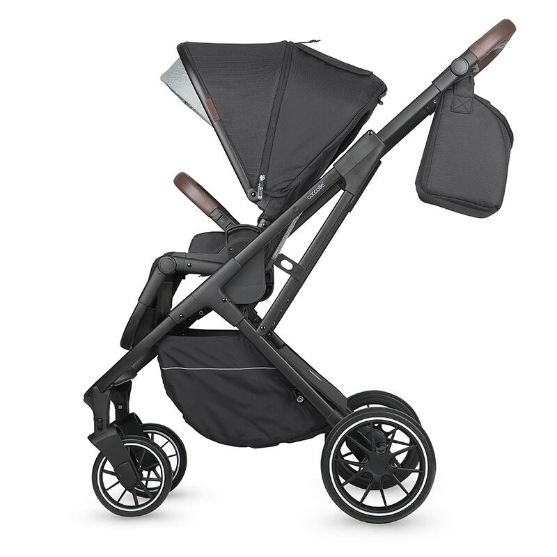 Carucior 2 in 1 Coccolle Silene Diamond Black, Modular - imagine 4