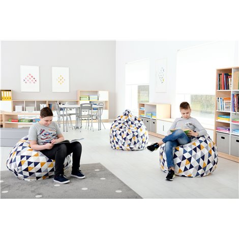 Fotoliu Puf Moje Bambino | Design Triunghiuri - imagine 2