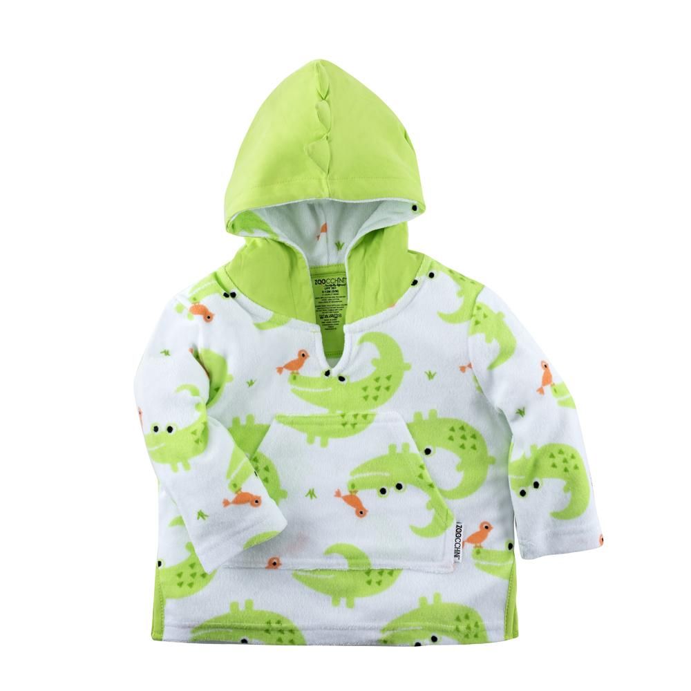 Poncho Baie Zoocchini Alligator UPF50, 0-12 luni - imagine 2