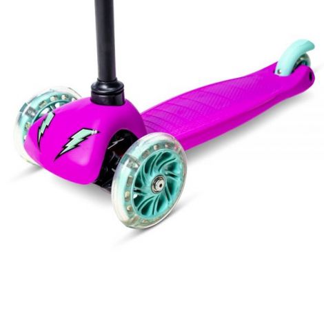 Trotineta Neon Bolt Pink 3 Roti LED - 199 RON - imagine 2