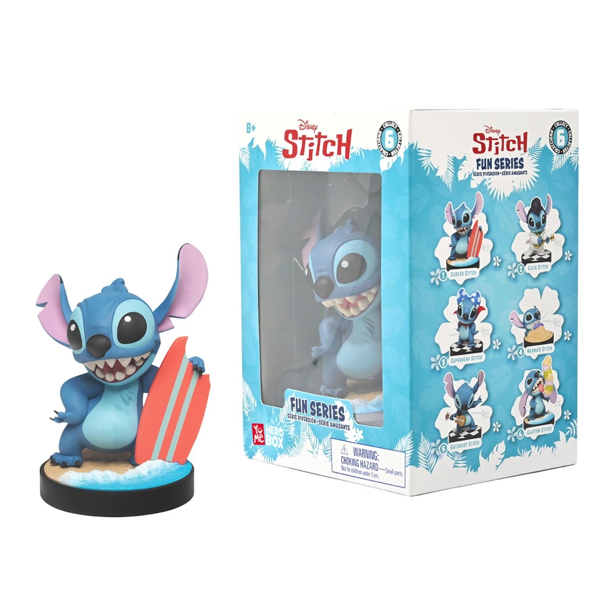 Figurina Surfer Stitch Yume 8 cm - Lilo & Stitch